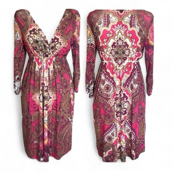 Style & Co Exotic Oasis Paisley Print Dress - Picture 1 of 4